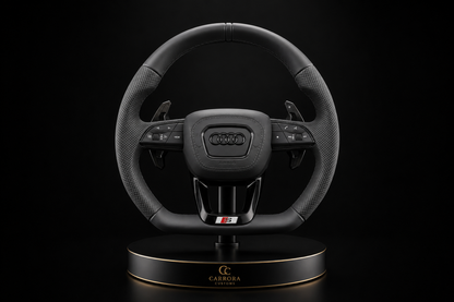 Audi S-Line Flat Bottom Leather Steering Wheel – Paddle Shift