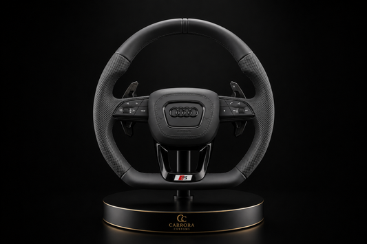Audi S-Line Flat Bottom Leather Steering Wheel – Paddle Shift