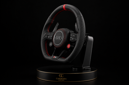 Audi R8 V10 Flat Bottom Performance Leather Steering Wheel – Red Stitching