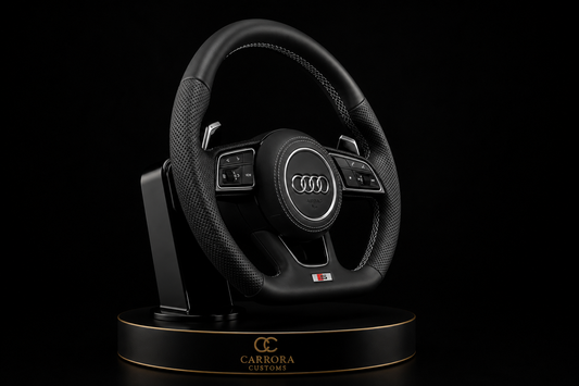 Audi S-Line Flat Bottom Leather Steering Wheel – Paddle Shift