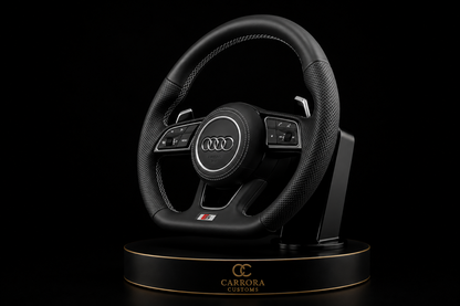 Audi S-Line Flat Bottom Leather Steering Wheel – Paddle Shift