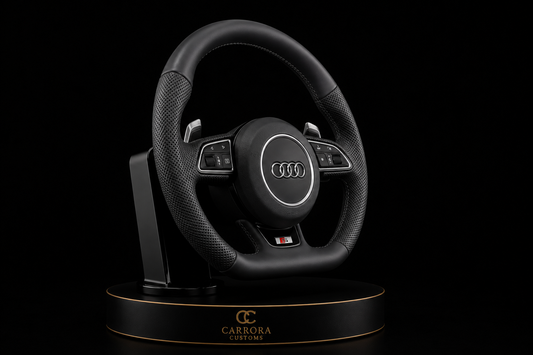 Audi S-Line Flat Bottom Leather Steering Wheel