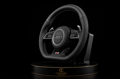 Audi S-Line Flat Bottom Leather Steering Wheel