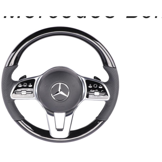 Mercedes-Benz Gloss Black Steering Wheel – Perforated Leather Grips